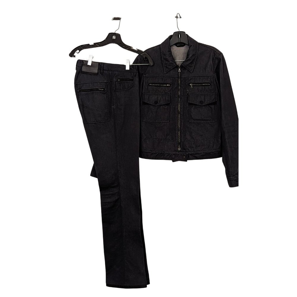 Vintage Prada Denim Jacket and Pant Set
